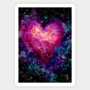 Bright Heart and Outer Space Sticker